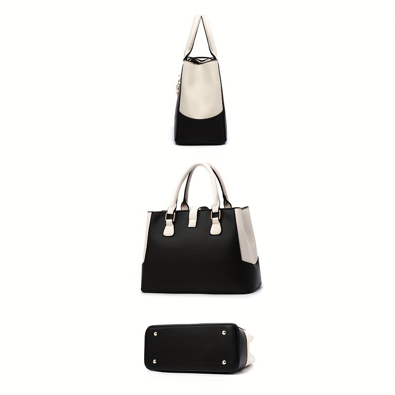 Bolso de hombro de moda mujer con detalle de letras - espacioso para el trabajo, uso diario - elegante y atemporal