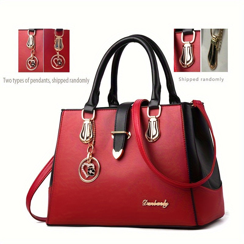 Bolso de hombro de moda mujer con detalle de letras - espacioso para el trabajo, uso diario - elegante y atemporal