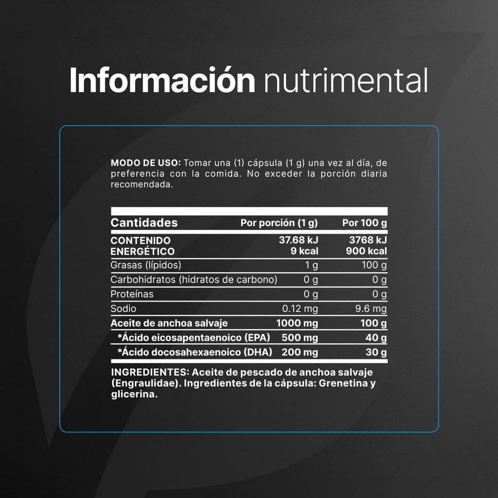 *Entrega exclusivo en Monterrey y su area metropolitana-  Omega 3 Aceite de Anchoa Salvaje con 180 Cápsulas de 1000 mg. Libre de Metales Pesados. Ingredientes Naturales. Omega 3 Platinum B Life.