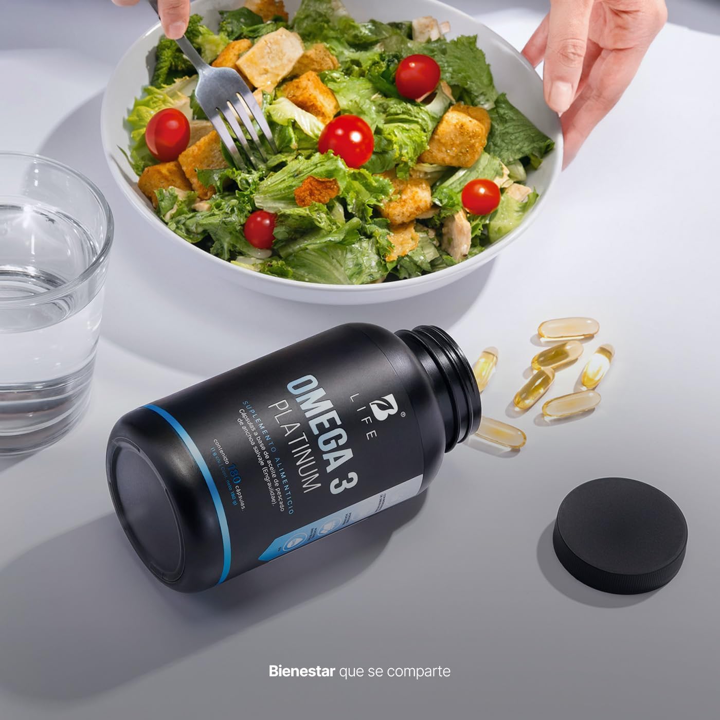 *Entrega exclusivo en Monterrey y su area metropolitana-  Omega 3 Aceite de Anchoa Salvaje con 180 Cápsulas de 1000 mg. Libre de Metales Pesados. Ingredientes Naturales. Omega 3 Platinum B Life.